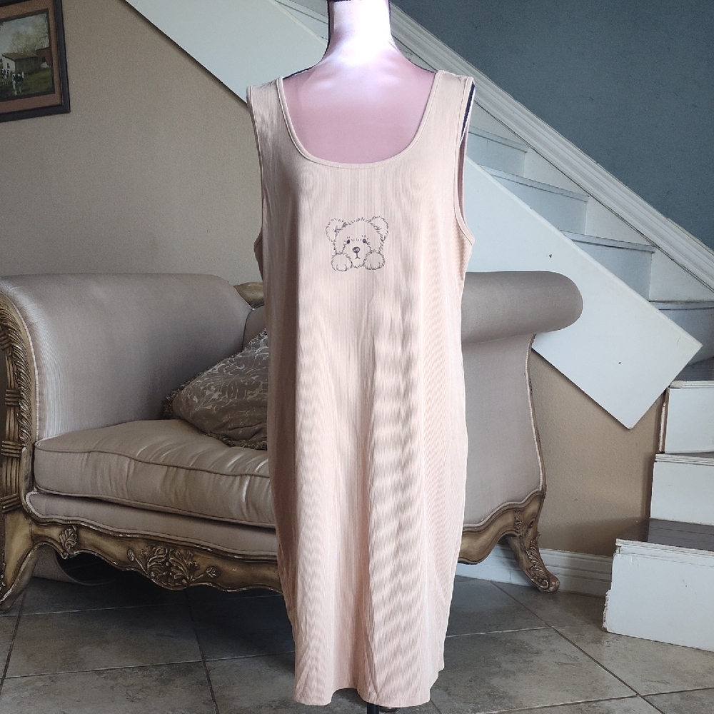 SHEIN Beige Teddy Bear Chemise